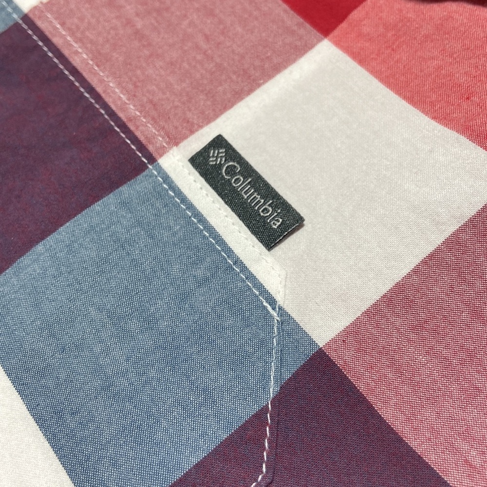 Columbia Sportswear Company Button Down Red White & Blue Big Check. XXL. - Picture 3 of 9